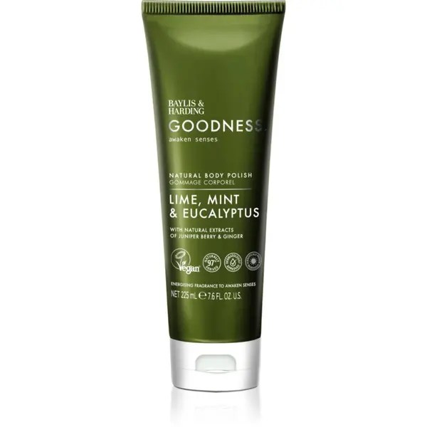 Baylis & Harding Baylis & Harding Goodness Awaken Senses освежаващ пилинг за тяло аромати Lime, Mint & Eucalyptus 225 мл.