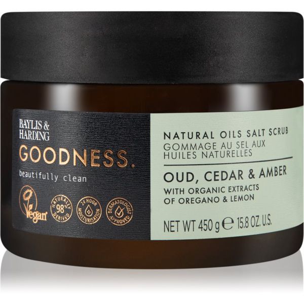 Baylis & Harding Baylis & Harding Goodness Oud, Cedar & Amber скраб със сол за тяло 450 гр.