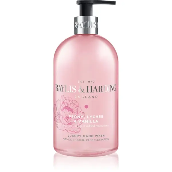 Baylis & Harding Baylis & Harding Peony, Lychee & Vanilla течен сапун за ръце с хидратиращ ефект 500 мл.