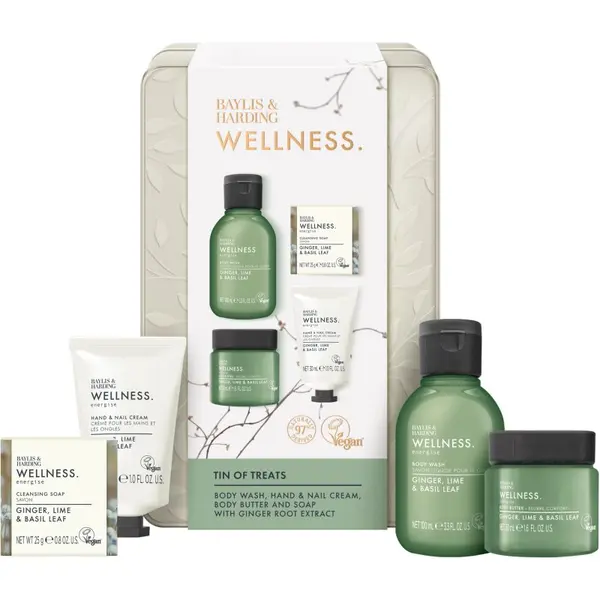 Baylis & Harding Baylis & Harding Wellness. Energise подаръчен комплект за тяло Ginger, Lime & Basil Leaf