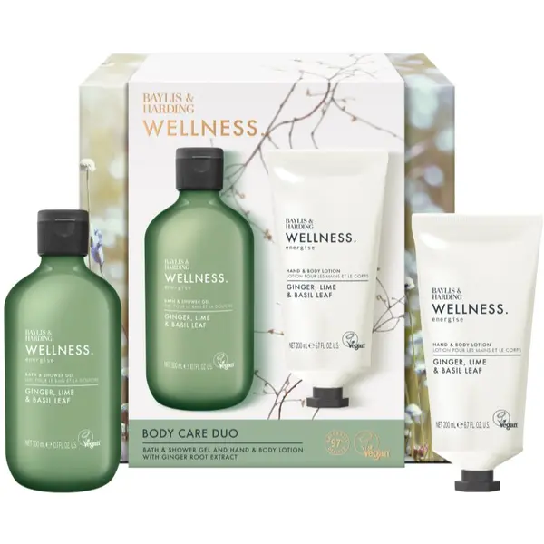 Baylis & Harding Baylis & Harding Wellness. Energise подаръчен комплект за тяло Ginger, Lime & Basil Leaf