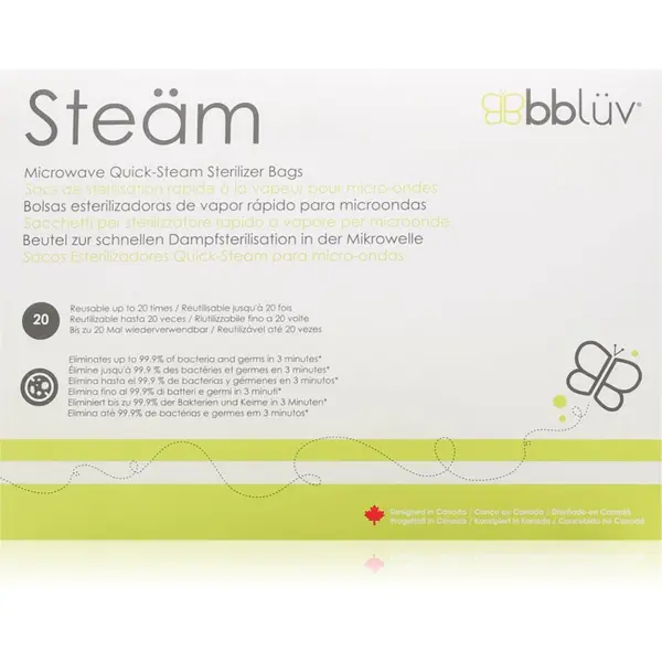 BBLÜV BBLÜV Steäm пликчета за стерилизиране за микровълнова фурна 24 x 21 cm 6 бр.