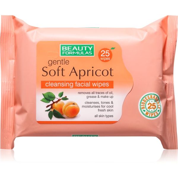 Beauty Formulas Beauty Formulas Apricot мокри почистващи кърпички 25 бр.