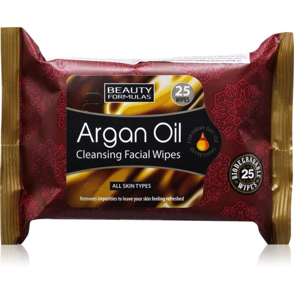 Beauty Formulas Beauty Formulas Argan Oil мокри почистващи кърпички 25 бр.