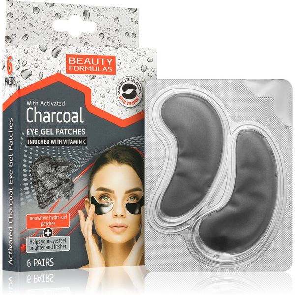 Beauty Formulas Beauty Formulas Charcoal хидрогелова маска за зоната около очите с активен въглен 6 бр.