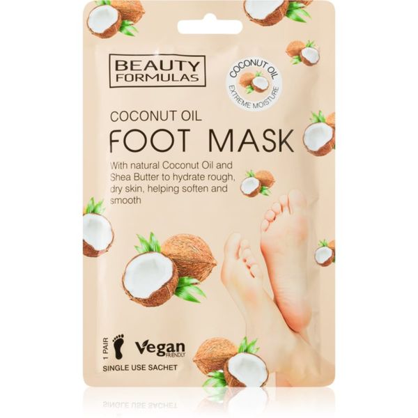 Beauty Formulas Beauty Formulas Coconut Oil хидратираща и подхранваща маска за крака 1 бр.