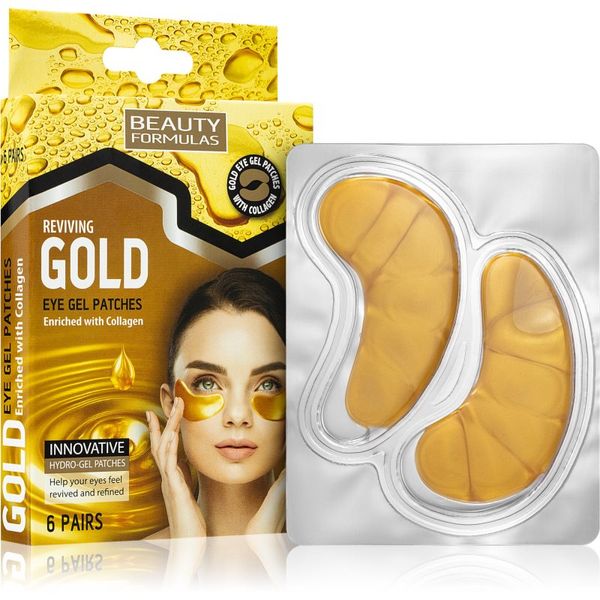 Beauty Formulas Beauty Formulas Gold хидрогелова маска за зоната около очите с колаген 6 бр.