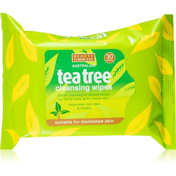 Beauty Formulas Beauty Formulas Tea Tree мицеларни кърпички за почистване на грим 30 бр.