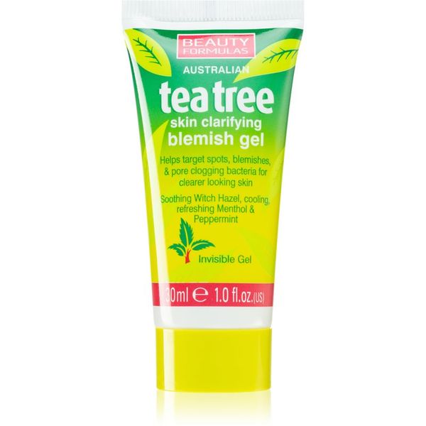 Beauty Formulas Beauty Formulas Tea Tree успокояващ почистващ гел против несъвършенства на кожата 30 мл.