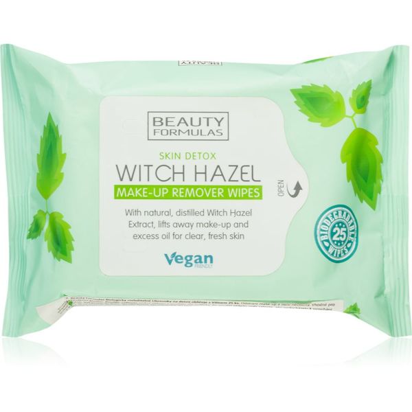 Beauty Formulas Beauty Formulas Witch Hazel кърпички за почистване и премахване на грим 25 бр.