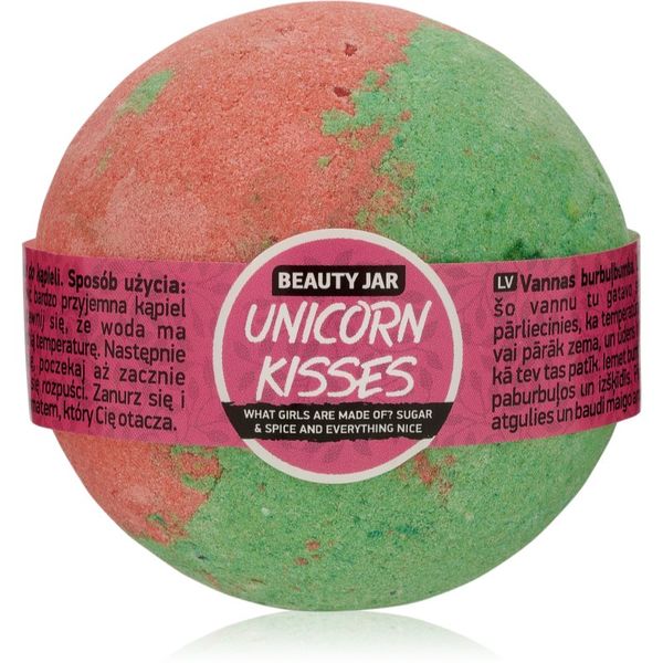 Beauty Jar Beauty Jar Unicorn Kisses What Girls Are Made Of? Sugar & Spice And Everything Nice бомбичка за вана с аромат на ягоди 150 гр.