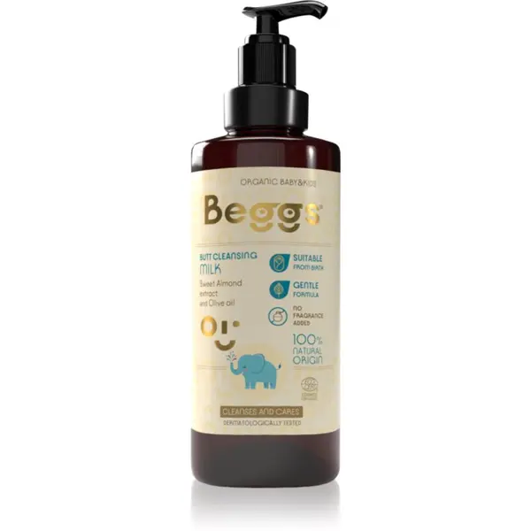 Beggs Beggs Organic Baby & Kids Butt Cleansing Milk почистващо мляко за бебета и деца 200 мл.