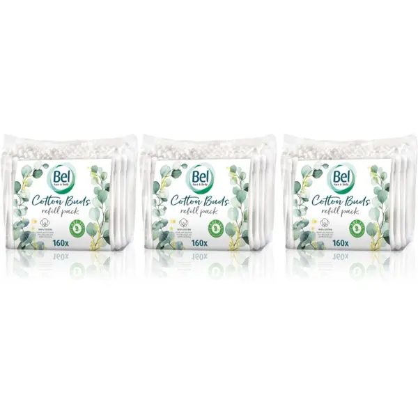 Bel Bel Face & Body Cotton Buds клечки за уши изгодна опаковка 3x160 бр.