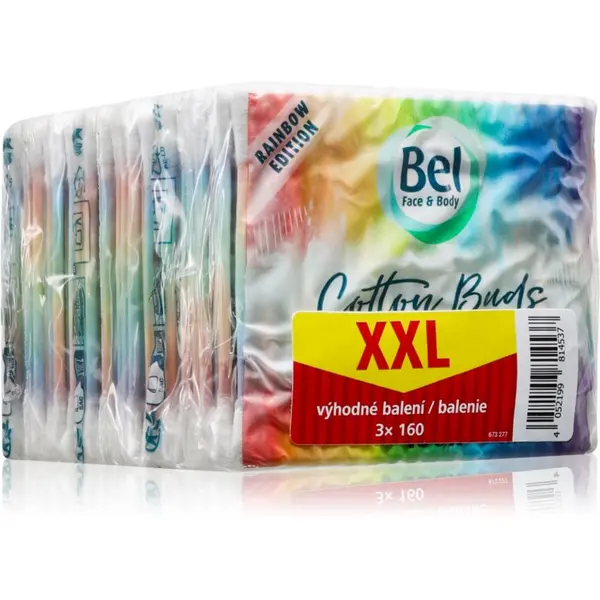 Bel Bel Face & Body Rainbow клечки за уши изгодна опаковка 3x160 бр.