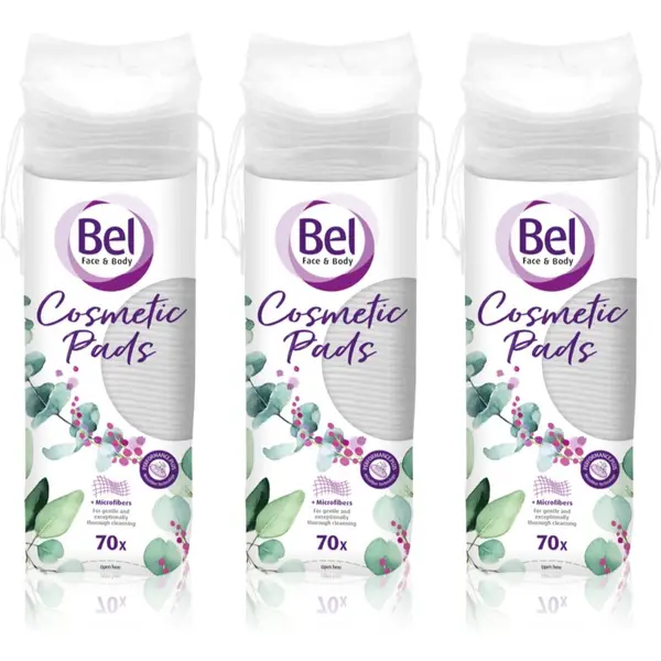 Bel Bel Face & Body тампони за почистване на грим изгодна опаковка 3x70 бр.