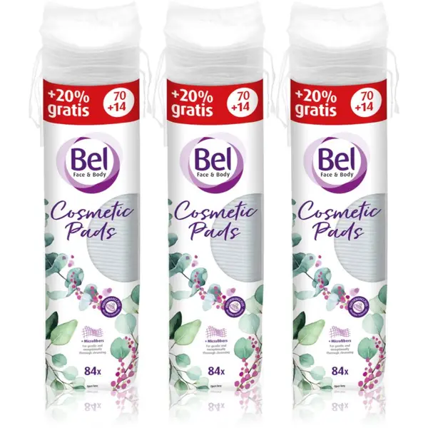 Bel Bel Face & Body тампони за почистване на грим изгодна опаковка 3x84 бр.