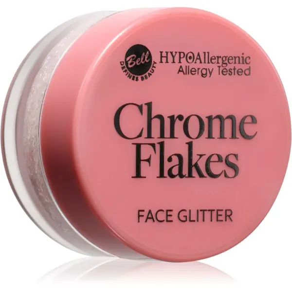 Bell Bell HYPOallergenic Chrome Flakes блестящи частици за лице 5 гр.