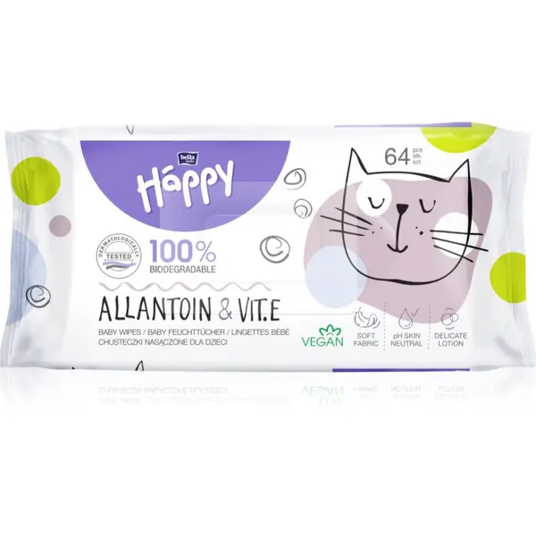 BELLA BELLA Baby Happy Allantoin & Vit. E мокри кърпички 64 бр.