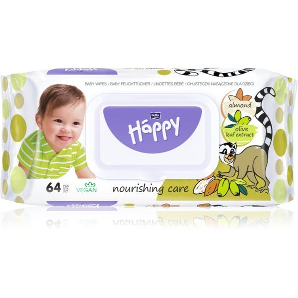 Bella Baby Happy Bella Baby Happy Almond and Olive Leaf extract мокри почистващи кърпички за деца 64 бр.
