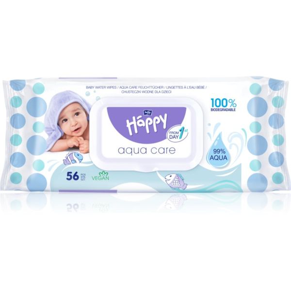 Bella Baby Happy BELLA Baby Happy Aqua care мокри почистващи кърпички за деца 56 бр.