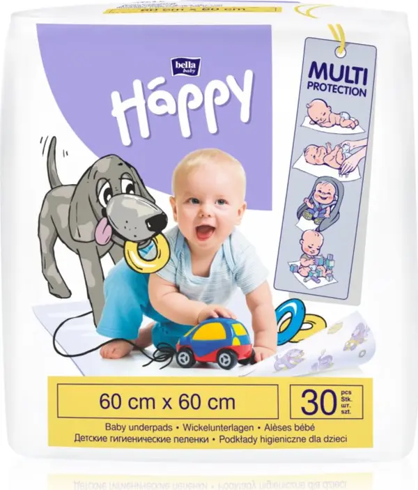 BELLA BELLA Baby Happy Baby Underpads еднократни подложки за смяна на пелените 60x60xm 30 бр.
