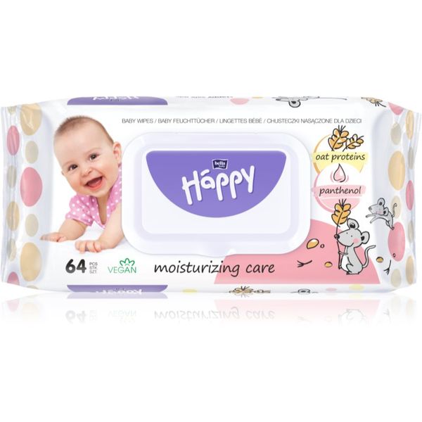 Bella Baby Happy BELLA Baby Happy Oat proteins and Panthenol мокри почистващи кърпички за деца 64 бр.