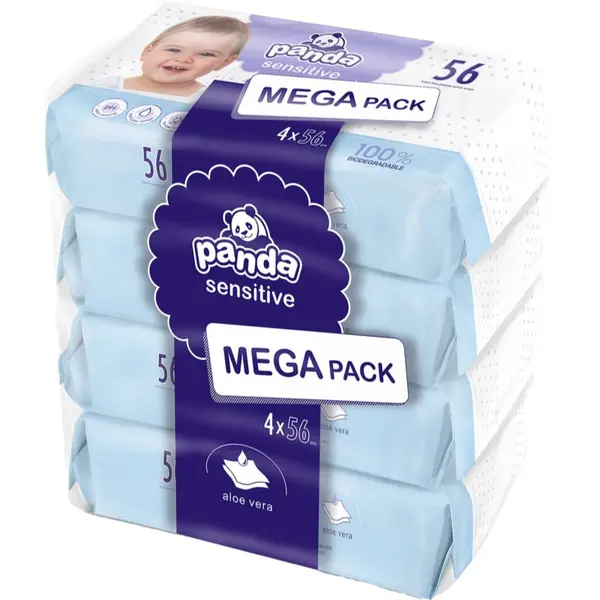 BELLA BELLA Baby Happy Panda мокри кърпички за деца 4x56 бр.