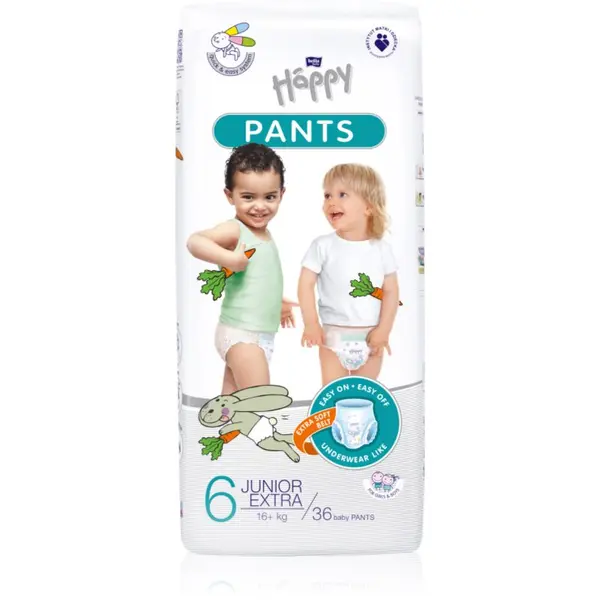 BELLA BELLA Baby Happy Pants еднократни пелени гащички Junior Extra 6 (16+ kg) 36 бр.