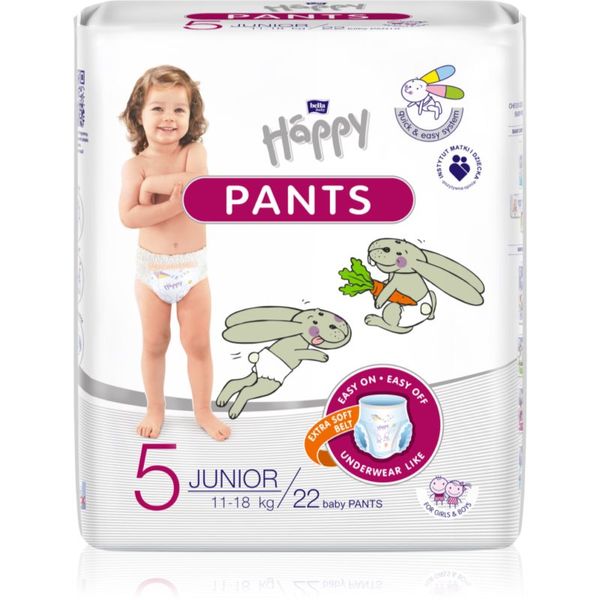 Bella Baby Happy BELLA Baby Happy Pants Size 5 Junior еднократни пелени гащички 11-18 kg 22 бр.