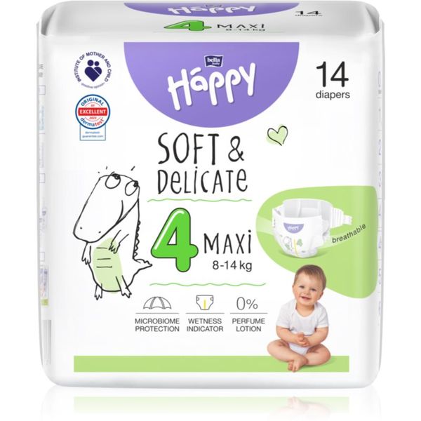 Bella Baby Happy BELLA Baby Happy Soft&Delicate Size 4 Maxi еднократни пелени 8-14 kg 14 бр.