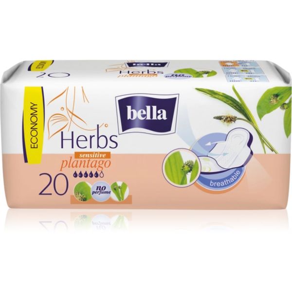 BELLA BELLA Herbs Plantago санитарни кърпи без парфюм 20 бр.