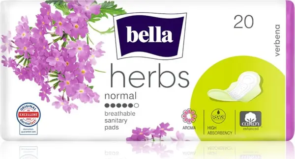 BELLA BELLA Herbs Verbena санитарни кърпи 20 бр.