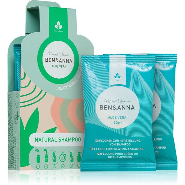 BEN&ANNA BEN&ANNA Natural Shampoo Aloe Vera шампоан под формата на соли против пърхот 2x20 гр.