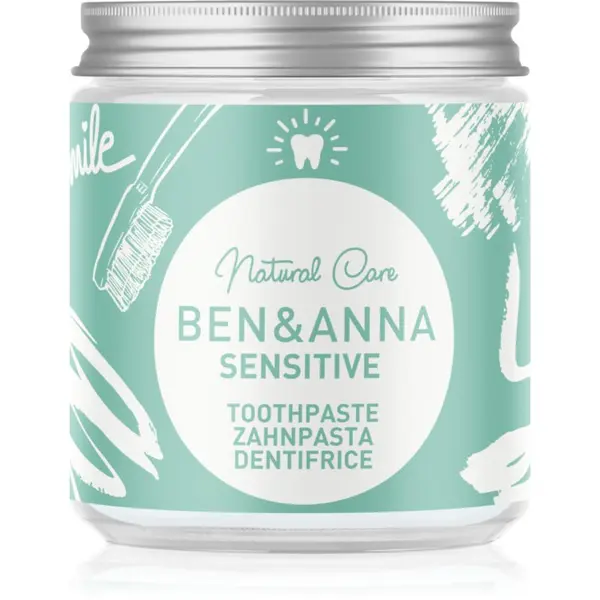 BEN&ANNA BEN&ANNA Natural Toothpaste Sensitive паста за зъби в стъклен дозатор за чувствителни зъби 100 мл.