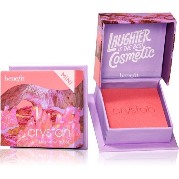Benefit Benefit Crystah WANDERful World Mini руж - пудра цвят Strawberry pink 2,5 гр.