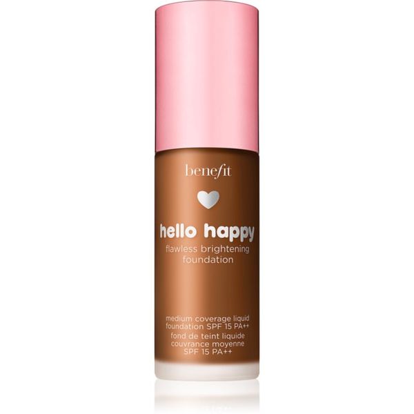 Benefit Benefit Hello Happy Flawless Brightening Foundation озаряващ течен фон дьо тен SPF 15 цвят 10 Deep Warm 30 мл.