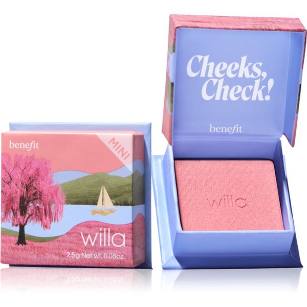 Benefit Benefit Willa WANDERful World Mini руж - пудра цвят Soft neutral-rose 2.5 гр.