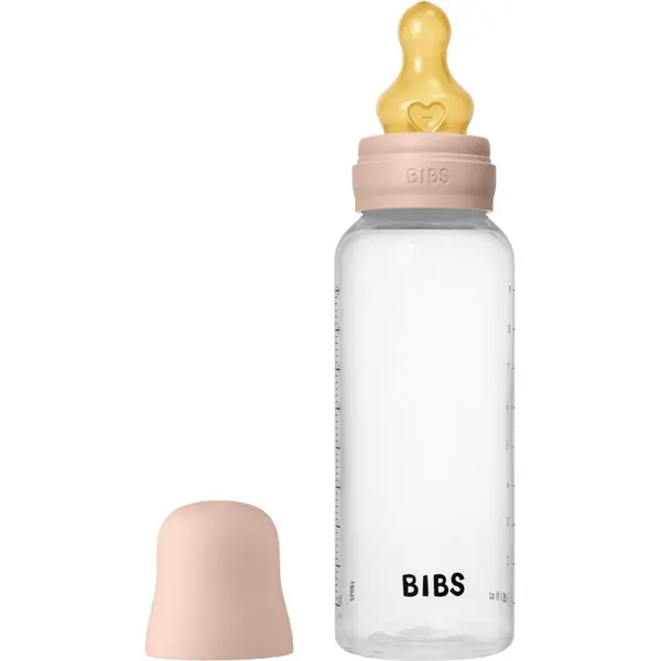 BIBS BIBS Anti-Colic Baby Bottle Latex шише против колики с биберон от латекс Blush 270 мл.