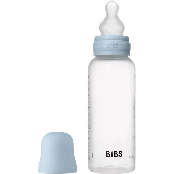 BIBS BIBS Anti-Colic Baby Bottle Silicone шише против колики със силиконов биберон Baby Blue 270 мл.
