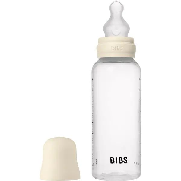 BIBS BIBS Anti-Colic Baby Bottle Silicone шише против колики със силиконов биберон Ivory 270 мл.