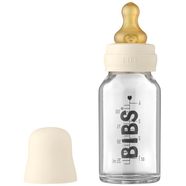 BIBS BIBS Baby Glass Bottle 110 ml бебешко шише Ivory 110 мл.