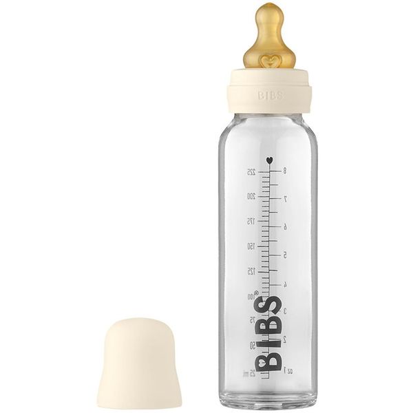 BIBS BIBS Baby Glass Bottle 225 ml бебешко шише Ivory 225 мл.