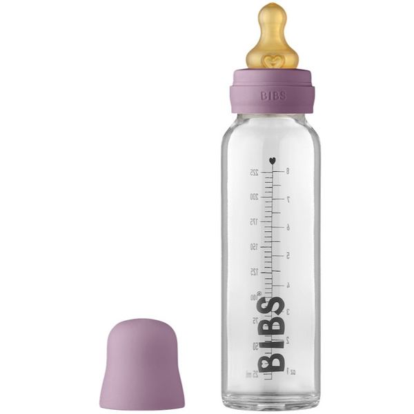 BIBS BIBS Baby Glass Bottle 225 ml бебешко шише Mauve 225 мл.