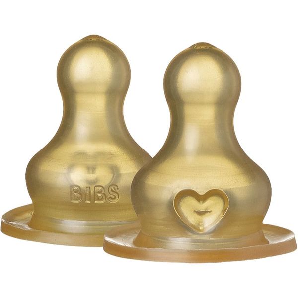 BIBS BIBS Baby Glass Bottle Latex Nipple биберон за шише Slow Flow 0+ months 2 бр.