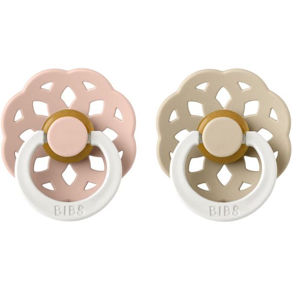 BIBS BIBS Boheme Natural Rubber Night Size 2: 6+ months биберон Blush / Vanila 2 бр.