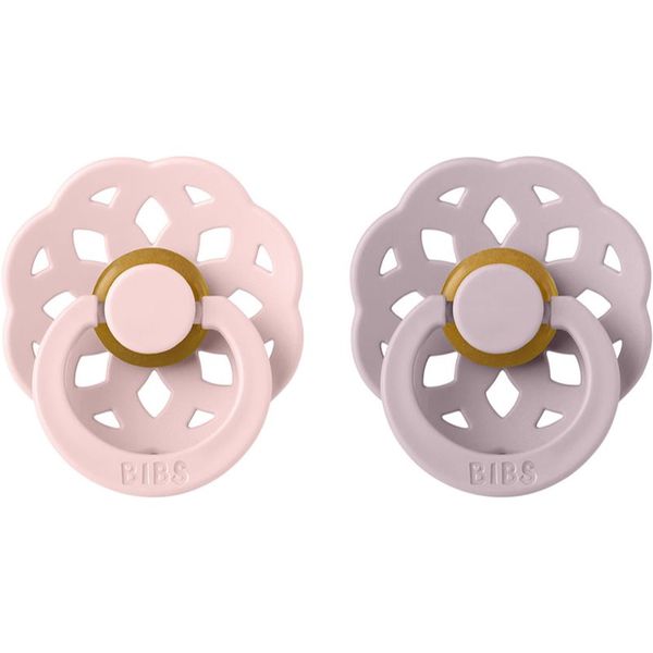 BIBS BIBS Boheme Natural Rubber Size 2: 6+ months биберон Blossom / Dusky Lilac 2 бр.