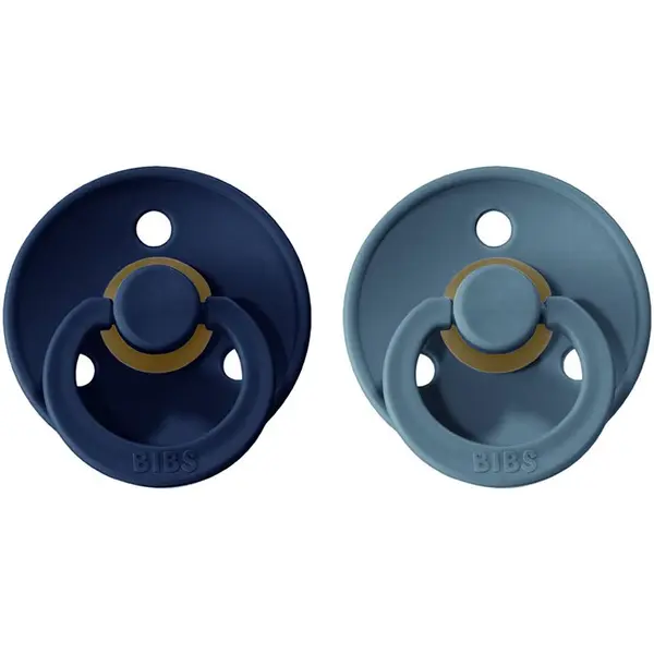BIBS BIBS Colour Natural Rubber Size 1: 0+ months биберон Deep Space / Petrol 2 бр.
