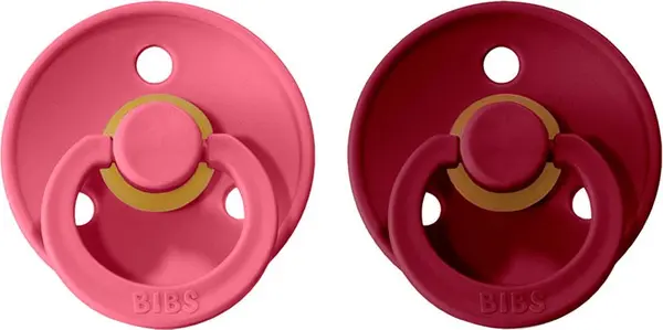 BIBS BIBS Colour Natural Rubber Size 2: 6+ months биберон Coral / Ruby 2 бр.