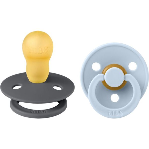 BIBS BIBS Colour Natural Rubber Size 3: 18+ months биберон Iron / Baby Blue 2 бр.