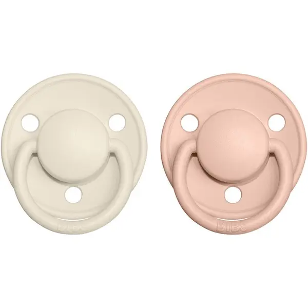 BIBS BIBS De Lux Natural Rubber Size 1: 0+ months биберон Ivory / Blush 2 бр.